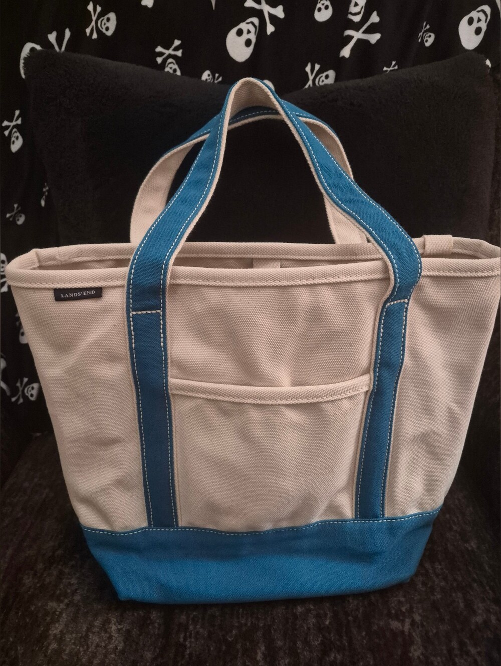 Lands End 5 Pocket Open Top Tote Medium